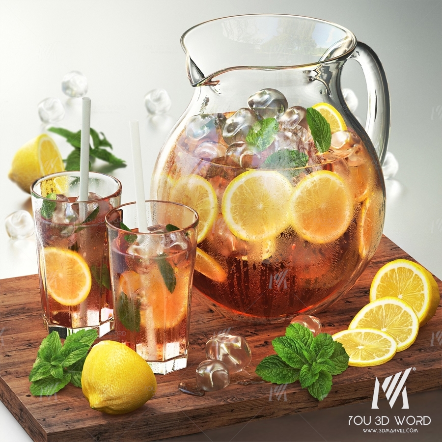 Iced tea with lemon